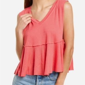 FP Movement Full Hearts Tank Hot Hibiscus NWT